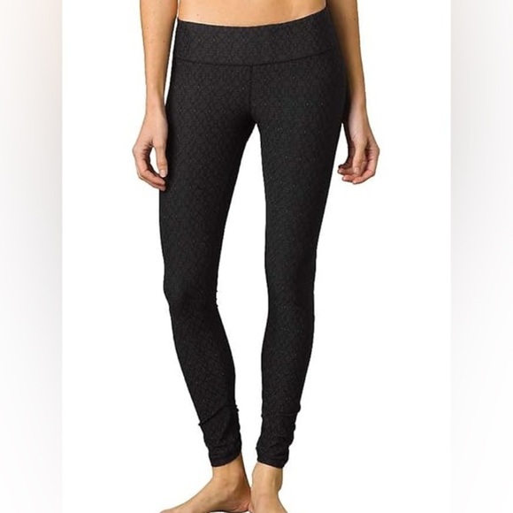 Prana Black Print Leggings size medium - Picture 1 of 12